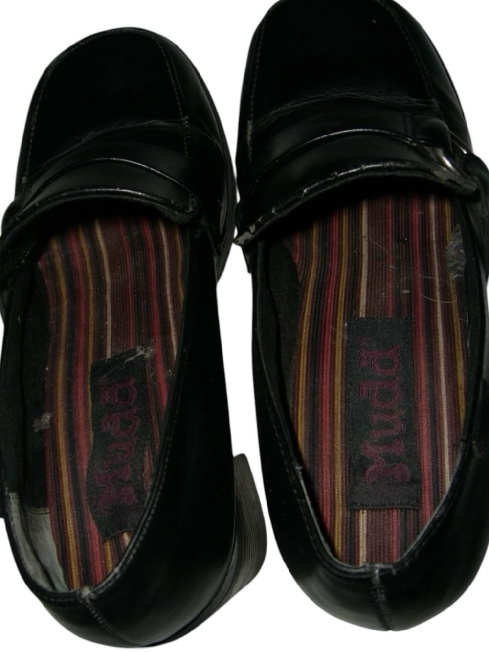Mudd Loafers Vintage 90's Black Chunky Dark Academia Coquette Kawaii y2k Bratz 8 - Picture 13 of 16